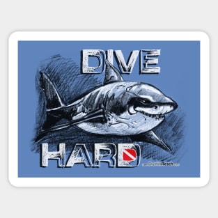 Shark Dive: Dive Hard Sticker